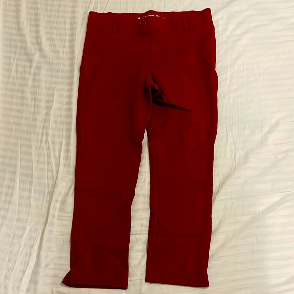 Betabrand Medium Red Capris Dress Pant Leggings